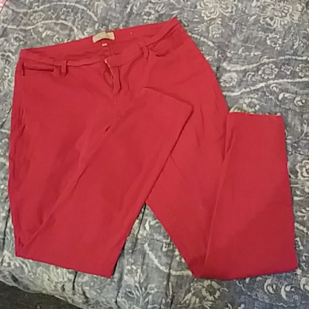 Red womens jeans